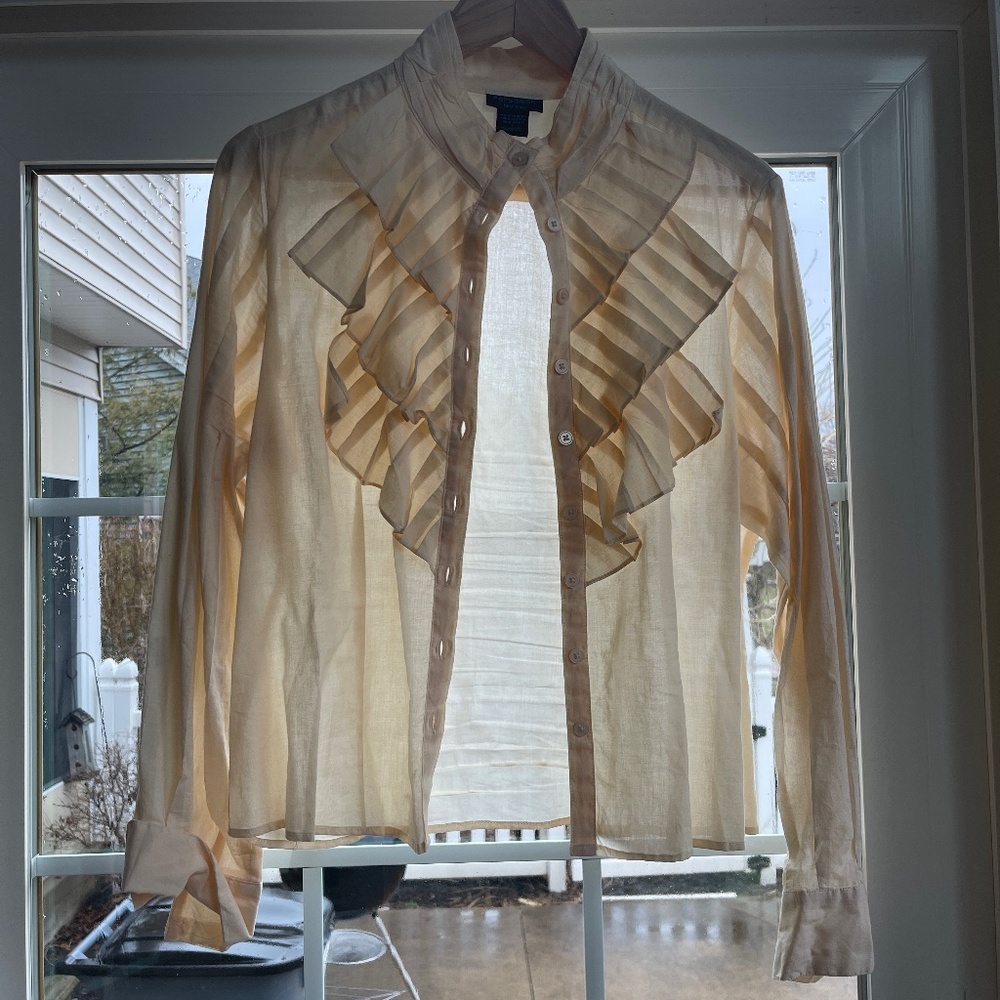 Anthropology-peachy beige blouse